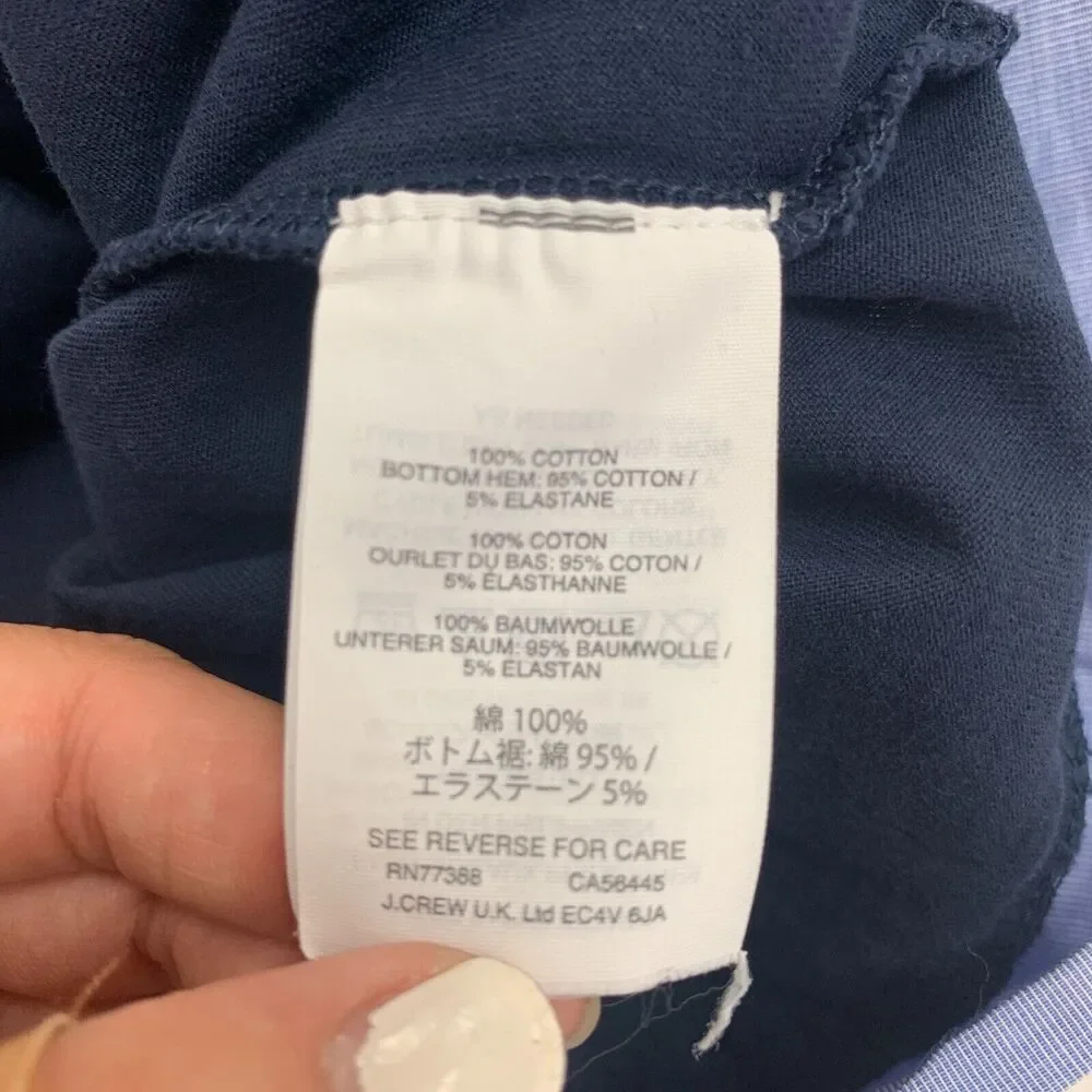 J Crew Side Tie T Shirt Womens XS Extra Small Ribbon Trim Short Sleeve Tee *READ